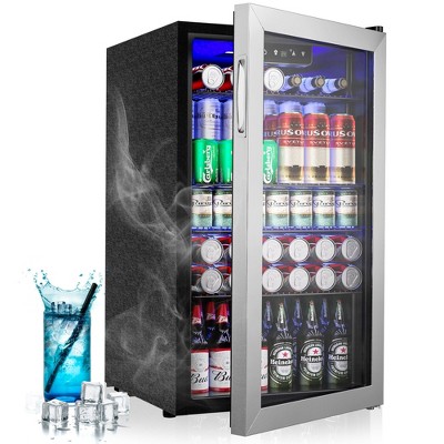 Simzlife 126 Can Beverage Refrigerator,Mini Fridge Countertop Drink Cooler