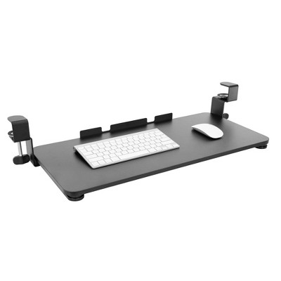 Mount-It! Clamp Keyboard Tray | Sliding Under Desk Keyboard &  Mouse Platform | Retractable Undermount Drawer | No Screws or Scratches to Assemble
