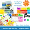 Brain Flakes 1000 Piece Sort ‘n’ Snap Set - Wheel Pieces and Special Parts Included - A Great Stem Toy for Both Boys and Girls - 2 of 4