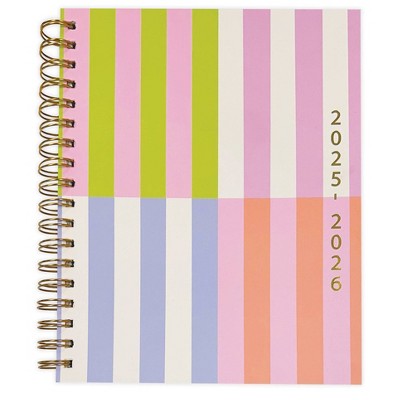Designer Greetings Papers 2025 - 2026 Weekly/Monthly Mini Ultimate Planner 7"x9" Stripes