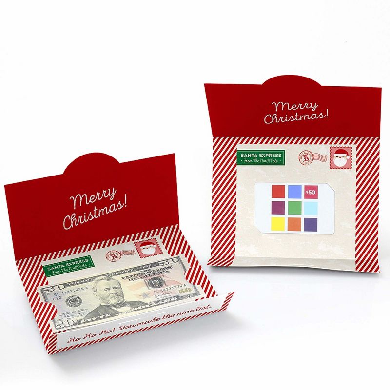 Big Dot of Happiness Jolly Santa Claus - Holiday and Christmas Money and Gift Card Holders - Set of 8, 4 of 8