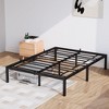 14In Bed Frame Black Metal Platform with Storage Space,Strong Bearing Capacity,Heavy Duty Sturdy Mattress Foundation - 3 of 4