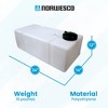 Norwesco 25 Gallon Rectangular Flat Bottom Utility Tank for Lawn Care, Construction Use, Mobile Washing, and Storage Purposes, White - 3 of 4