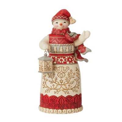 Jim Shore 8.75" Cozy Nordic Christmas Snow Man  -  Decorative Figurines