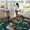 Modern Bohemian Area Rug Washable Rugs Floral Soft Playroom Carpet Flower Bird Jungle Pattern Indoor Accent Rug for Living Room Nursery - 3 of 4