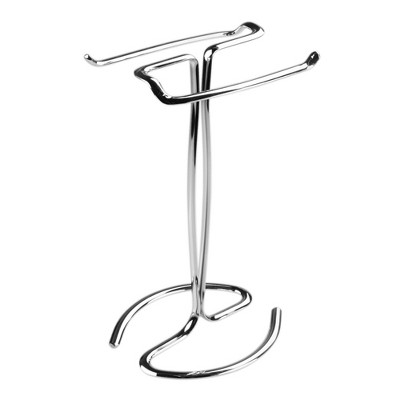 iDesign Metal Hand Towel Rack, The Axis Collection – Holds 2 Hand Towels, 7.75" x 6.25" x 13.5", Chrome