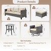 XIZZI Modular Outdoor Swivel Sectional Sofa Set, UV-Resistant Modular Lounge Set w/ Swivel Chairs, Side Table & Optional 3-Seat Sofa, Ottoman, Firepit - 2 of 4