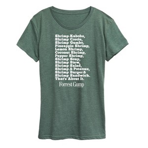 Women's - Forrest Gump - Bubbas Shrimp List Short Sleeve Graphic T-Shirt - 1 of 4