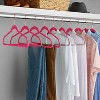 VECELO 30/50/60/100 pk Velvet Clothes Hangers Non Slip & Space-Saving Clothes Hangers with Finger Clips & Tie Rack 9 Color - 2 of 4
