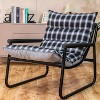Hooseng Modern Accent Chair, Fluffy Living Room Chair with Removable Cushion, Armchair Chairs With Metal Frame for Bedroom Balcony Reading Room - 2 of 4