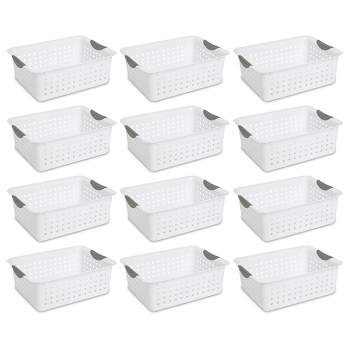 Sterilite Small Ultra Basket, Storage Bin To Organize Closets, Cabinets,  Pantry, Shelving And Countertop Space, White, 36-pack : Target