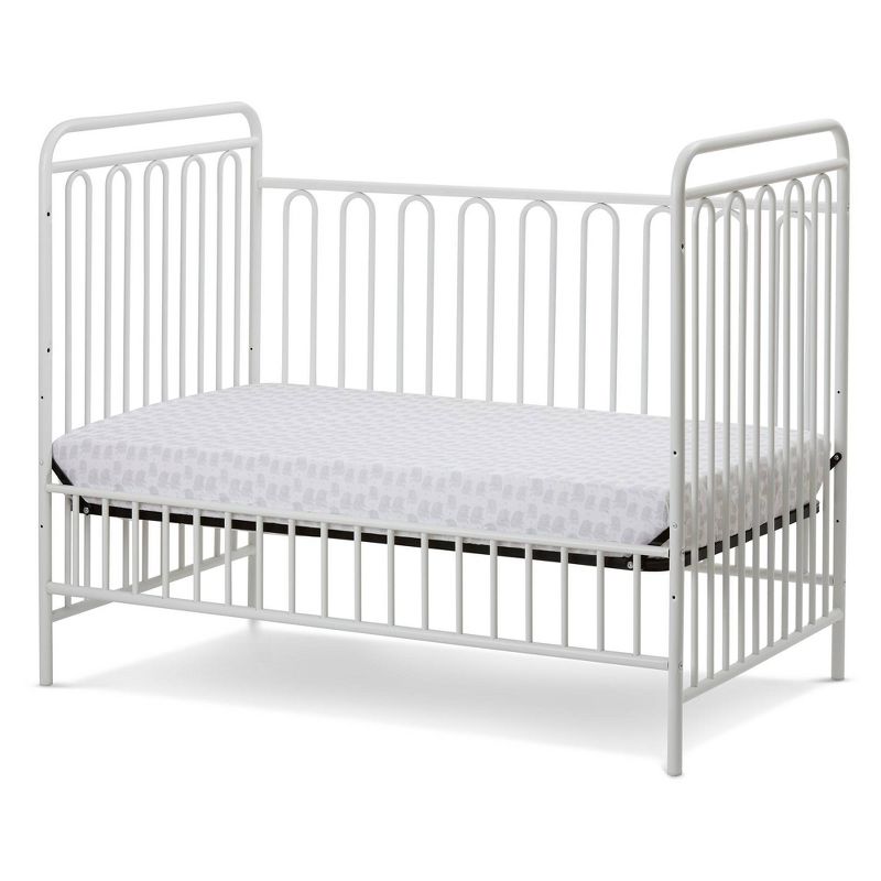 L.A. Baby Trinity 3-in-1 Convertible Full Sized Metal Crib - Alabaster White, 5 of 6