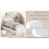 Kumasinova Twin/Full Bed Frame with High Gloss Headboard,Platform Bed Frames with Trundle/2 Drawers/Trundle&2 Drawers,Bed Frame Twin/Full for Adults - 3 of 4