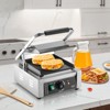 VEVOR Commercial Panini Grill, 1800W Electric Sandwich Panini Maker, Stainless Steel Sandwich Press Grill, Panini Grill with Temp Control & 9"x9" - 2 of 4