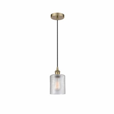 Cobbleskill - 1 Light Mini Pendant In Industrial Style-9.75 Inches Tall and 5 Inches Wide