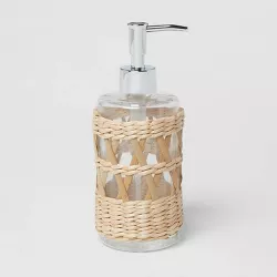 Woven and Glass Soap Pump Natural - Threshold™