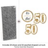 Big Dot of Happiness We Still Do - 50th Wedding Anniversary - Paper Straw Decor - Anniversary Party Striped Decorative Straws - Set of 24 - 3 of 4