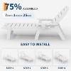 Lounge Chair for Outside, Outdoor HDPE Chaise Loungers with Cup Holder, Resin Pool Lounge Chair with Rolling Wheels - 3 of 4