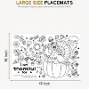 4E's Novelty 12 Pack Thanksgiving Placemat Activity for Kids & Adults - Perfect Disposable Paper Placemats 11x17, Fall Turkey Table Decor & Crafts - 4 of 4