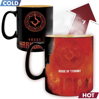 Dune Atreides vs Harkonnen Heat-Change Black Ceramic Mug 16 oz