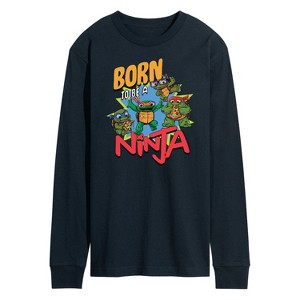 Men's - Teenage Mutant Ninja Turtles Mutant Mayhem - Born To Be A Ninja Long Sleeve Graphic T-Shirt - 1 of 3