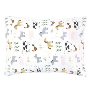 Hudson Baby Cotton Toddler Pillow Case, Cute Farm, One Size - 1 of 2