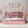 Wooden Platform House Bed with Trundle and Shelf-ModernLuxe - 2 of 4