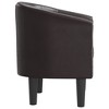 vidaXL Tub Chair - Brown Faux Leather Armchair, Comfortable Seating for Living Room or Bedroom - 4 of 4