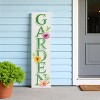 HomeRoots 36" Green And White Garden Solid Wood Porch Sign - 2 of 4