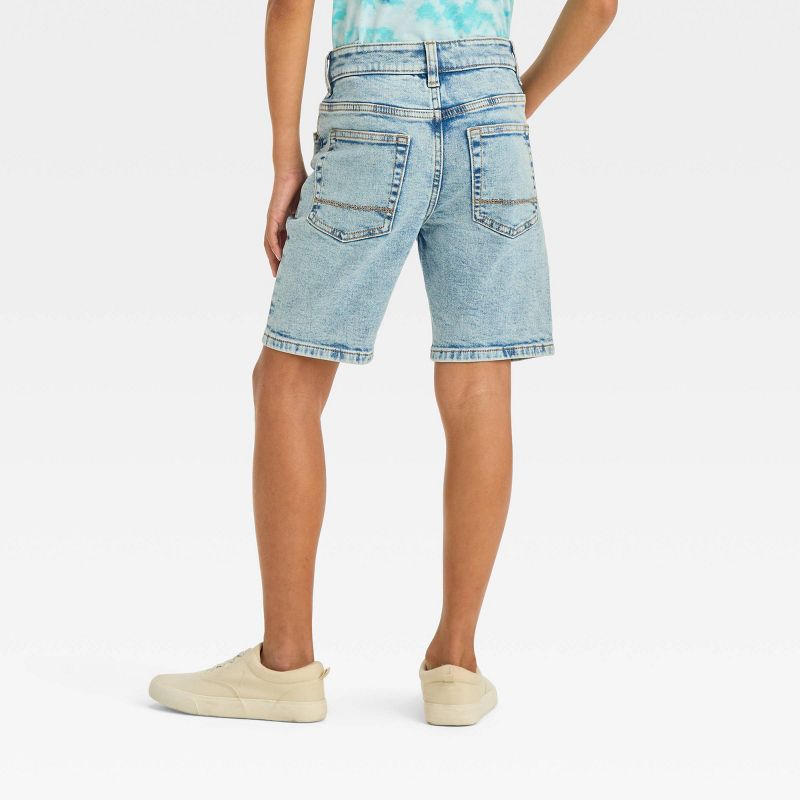 Boys' Relaxed Tapered 'At the Knee' Flat Front Jean Shorts - Cat & Jack™, 3 of 8
