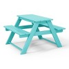 WestinTrends Malibu Outdoor Patio Kids HDPE Plastic Picnic Bench Table - 4 of 4