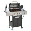 SEVOBAL Outdoor Grills, Griddles and Smokers 3 Burner Propane Gas Grill, BTU Outdoor BBQ with Foldable Side Tables, Black, 24.21"*21.06"*20.47" - 2 of 4