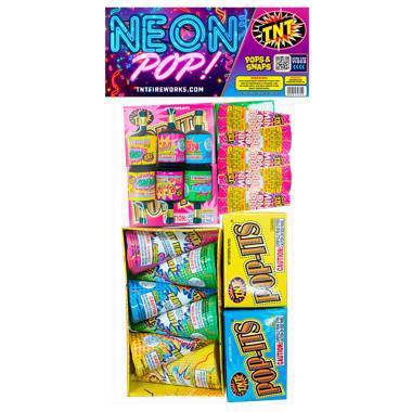 Neon Pop Bag - TNT Fireworks: Party Poppers & Snaps Assortment, Celebration Supplies, Confetti Effects
