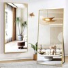 26 inchx 71 inch full length mirror adjustable standing wall mounted floor mirror bedroom living room entryway large gold leaning - 3 of 4