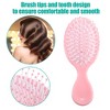 Unique Bargains Anti-Static Pocket Detangling Brush Barber Brush Tools for Curly Straight Wavy Hair 1 Pc - 2 of 4