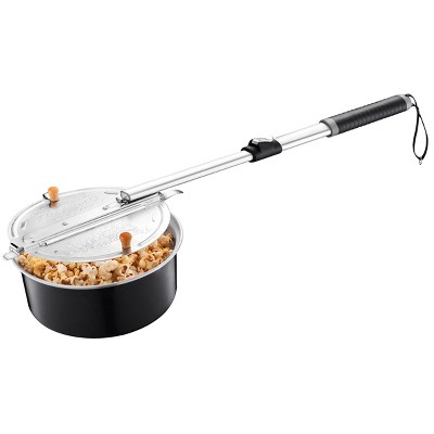 Great Northern Popcorn Campfire Popcorn Popper - Black