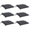 vidaXL Chair Cushion Set of 6 Anthracite Oxford fabric (100% polyester) - 3 of 4