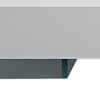 HomeRoots 53" White And Clear Wood And Glass Sled Coffee Table - 4 of 4