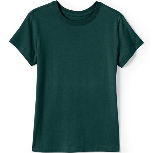 Lands' End School Uniform Kids Short Sleeve Essential Tee - Medium -  Evergreen