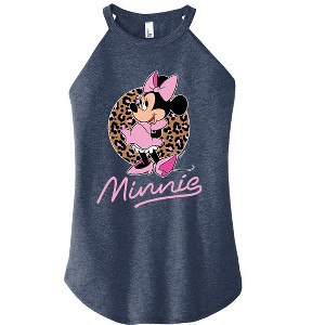 Women's - Disney - Minnie Leopard Print Graphic High Neck Tank - 1 of 2