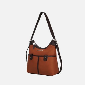 MKF Collection Harper Vegan Color Block Leather Women’s Shoulder Hobo Bag by Mia K - 1 of 4