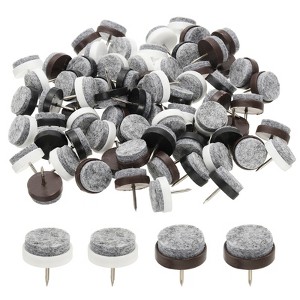 Unique Bargains Wooden Chair Sofa Cabinet Table Leg Floor Protector Round Nail-on Felt Pads 72 Pcs - 1 of 3