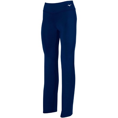 MIZUNO Navy Women's Volleyball Warm-up Pants. Poly-spandex. Size