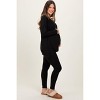 Pinkblush Black Brushed Knit Maternity Oversized Top and Legging Set - 3 of 4