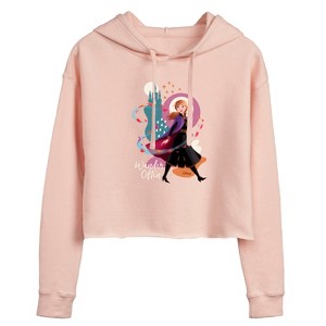 Women's - Frozen 2 - Wander Often Cropped Graphic Hoodie - 1 of 3