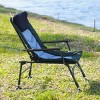 Camping Lounge Chair, Portable Folding Reclining Camping Chair with Adjustable backrest for Indoor and Outdoor Camping Beach Hiking -Coolbibila - 2 of 4