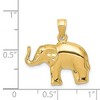 Black Bow Jewelry 14k Yellow Gold Polished 3D Elephant Pendant - 3 of 4
