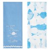 The Lakeside Collection Set of 2 Gone to the Lake Embroidered Kitchen Towels - Go With The Flow - 2 of 4