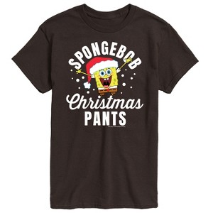Men's - SpongeBob SquarePants - Christmas Pants Short Sleeve Graphic T-Shirt - 1 of 4
