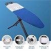 Bartnelli Cotton 54"x15" Ironing Board Cover, Scorch-Resistant, Patented Park & Turbo Zone, Blue - 4 of 4